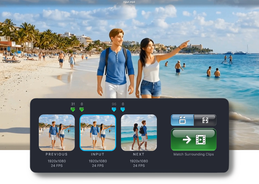 Color Correct editor view
